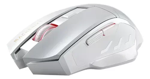 Producto - Mouse Gamer Inalámbrico Óptico Machenike M3 4800 Dpi Blanco Rgb Cable