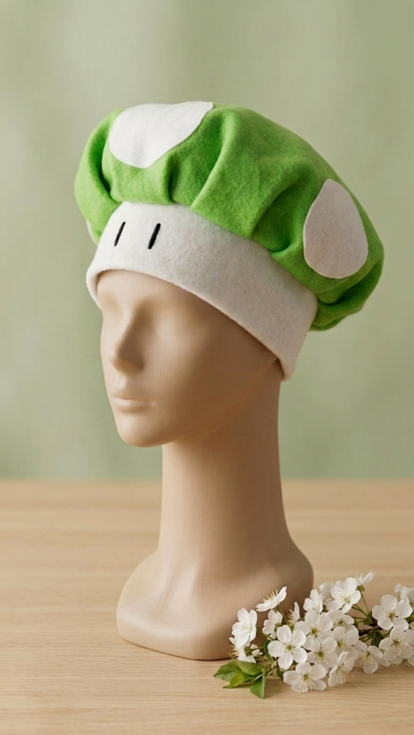 Producto - gorro Hongo Verde Mario - 3