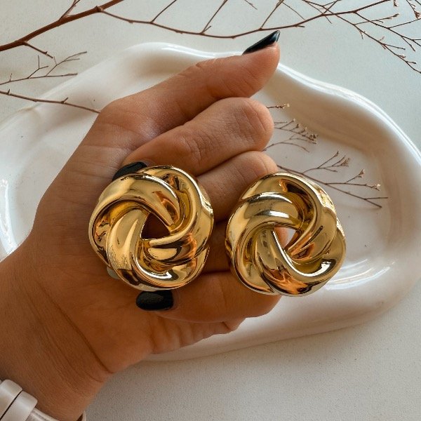 Producto - Aro pasante BRISA dorado - Fantasia
