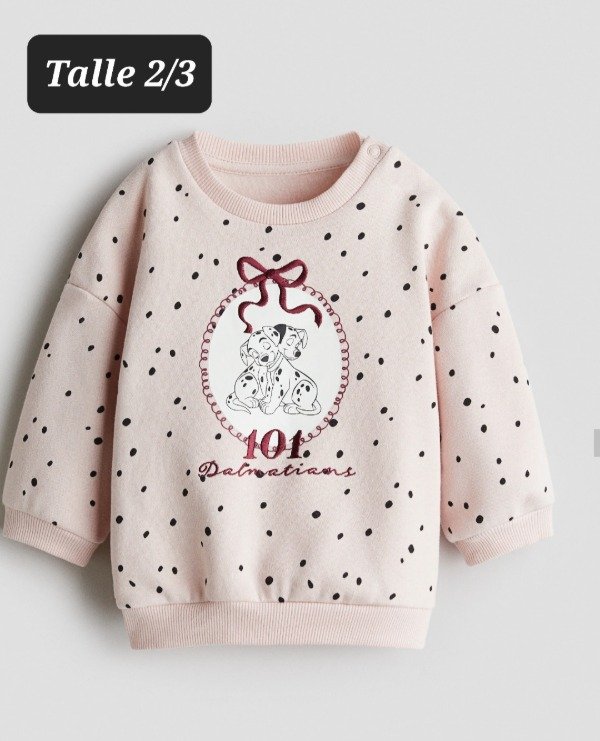 Producto - Buzo con friza HyM talle 2/3 dalmatas