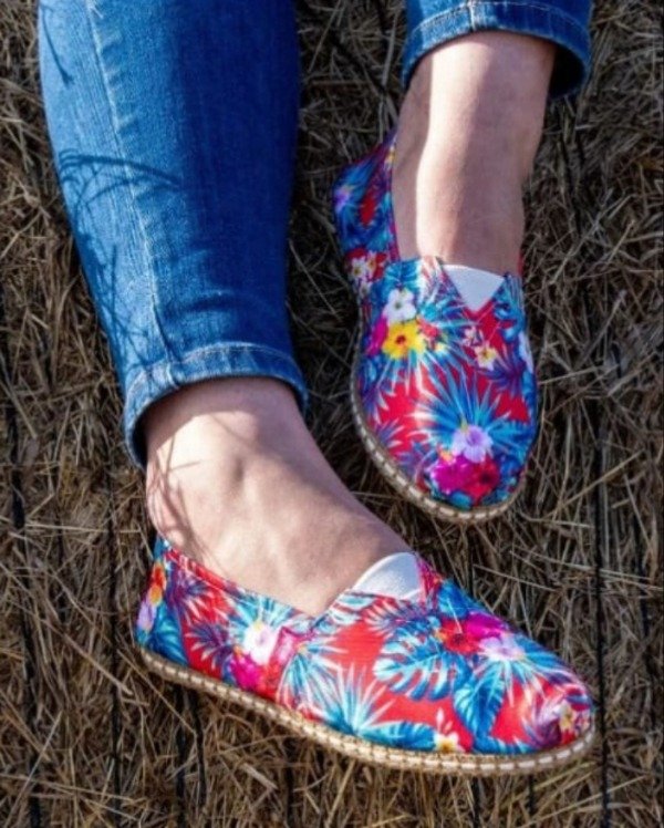 Producto - ALPARGATAS GABARDINA SUBLIMADA / Diseño Hawai