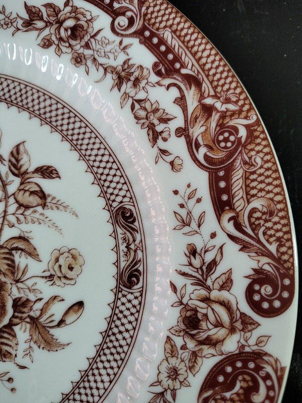 Producto - PLATO DECO flores terracota 25 - 1