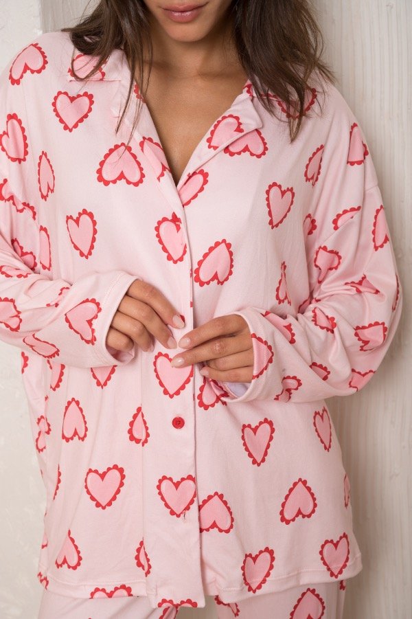 Producto - Pijama largo camisero love