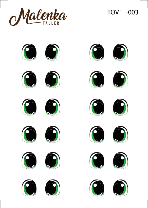 Producto - Ojos transfer TOV 003 verde
