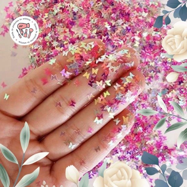Producto - Glitter mariposa varios motivos encapsular