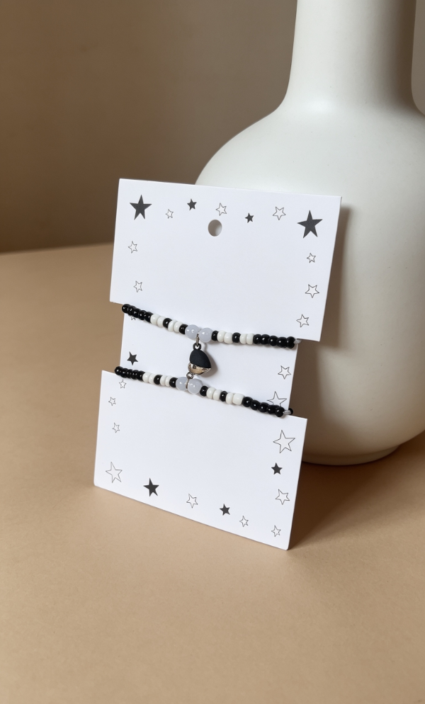 Producto - Pulseras compartidas con imán corazón negro