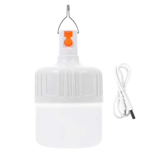 Producto - Lampara portátil recargable para colgar -bat 1200mah- 7w -función flash -max 250