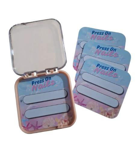 Producto - CAJA ACRILICA  + TARJETA PARA PRESS ON