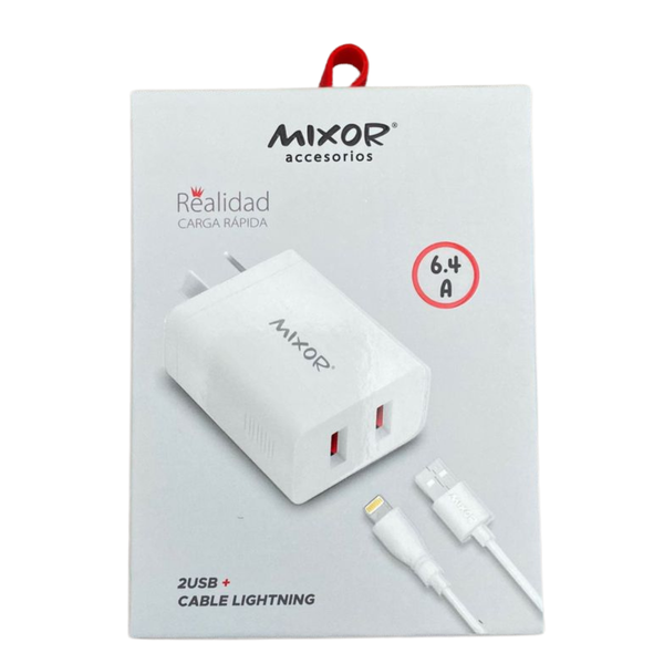 Producto - Cargador Mixor Realidad 6.4A LIGHTNING
