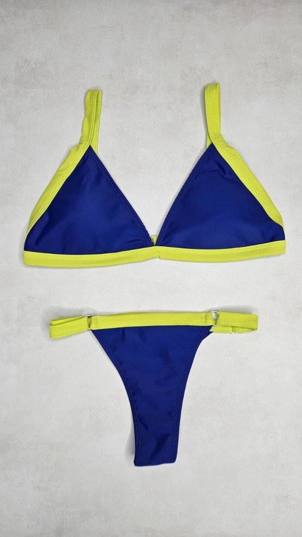 Bikini bicolor azul/lima — imagen 2