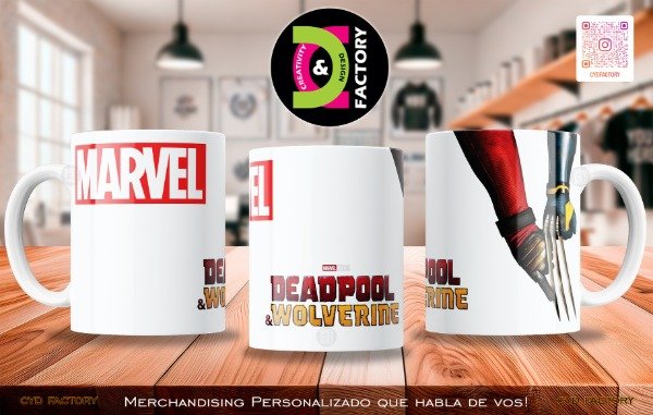 Producto - Taza Marvel - Deadpool and Wolverine - TZ-RT-BL-11OZ-86-MV-SPH-MVL