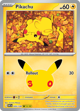 Producto - Pikachu 035/128 (30th Celebration)