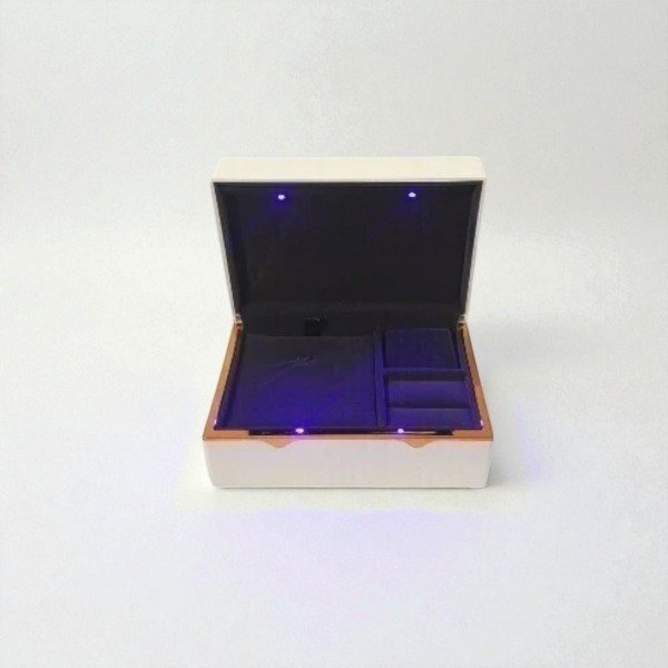 Producto - Estuche Aro Anillo Cadenas Alhajero Con Luz Led