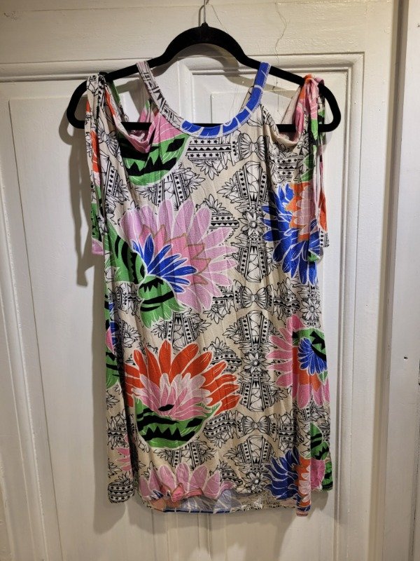 Producto - Vestido JAZMÍN CHEBAR estampado de algodón Talle S - PRECIO: 30X