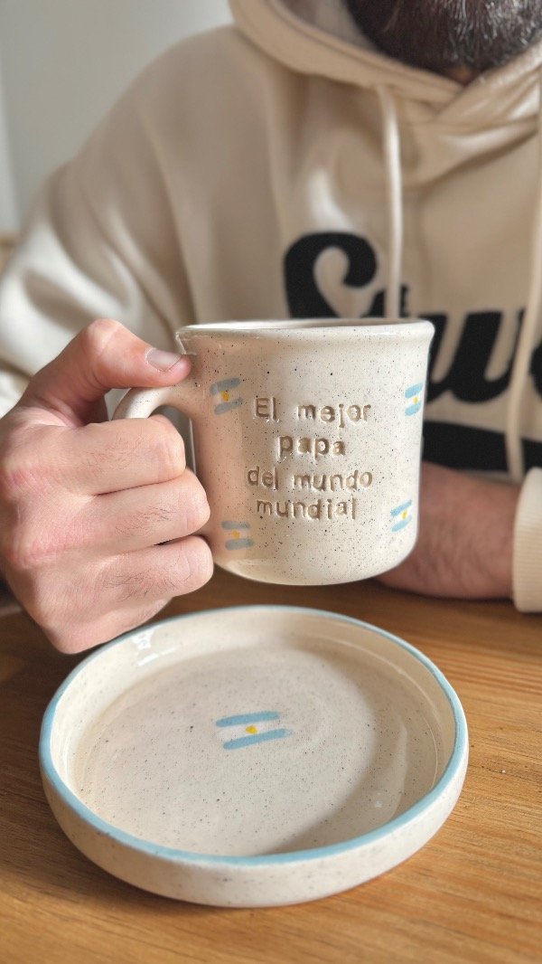 Producto - Set taza + plato - Mejor Papá del mundo mundial