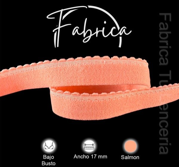 Producto - Bajo Busto Ondas Salmon 17mm nylon (1 metro)