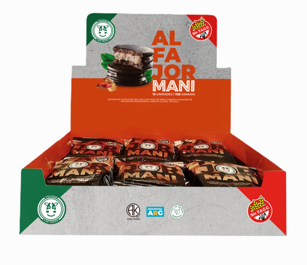 Producto - ALFAJOR DE CHOCOLATE, RELLENO CON PASTA DE MANÍ