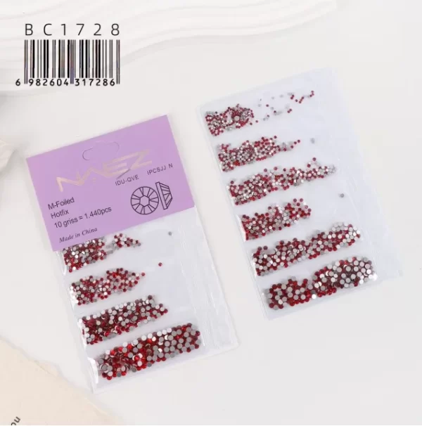 Producto - STRASS PARA UNAS ROJO NAEZ