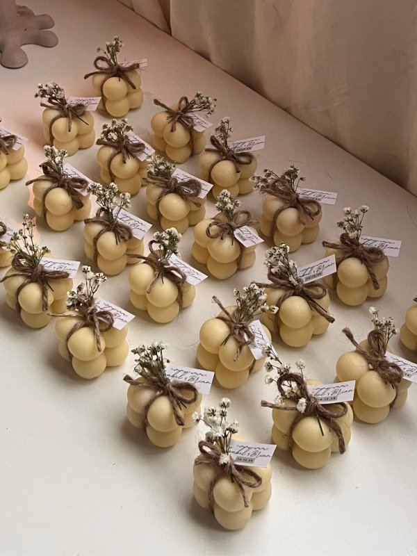 Producto - Kit de 20,40 y 60 Velas Mini bubble Ilusión. Souvenir Personalizado