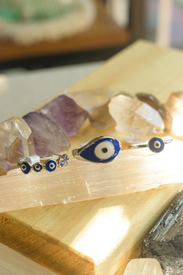 Producto - Anillos de Ojitos Turcos Azules