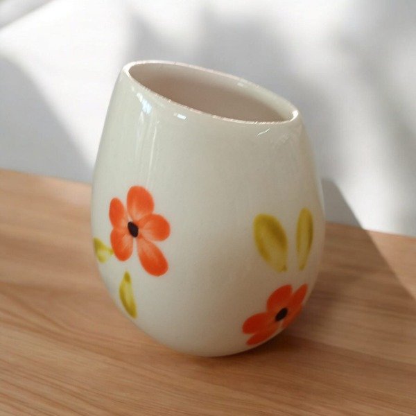 Producto - Ovo ceramica premium margarita naranja