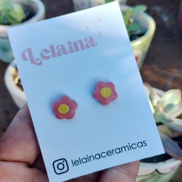 Producto - Aritos florcita rosa