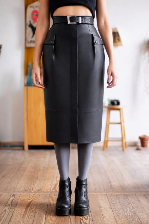 Producto - Falda Leather Visoko Talle:L-