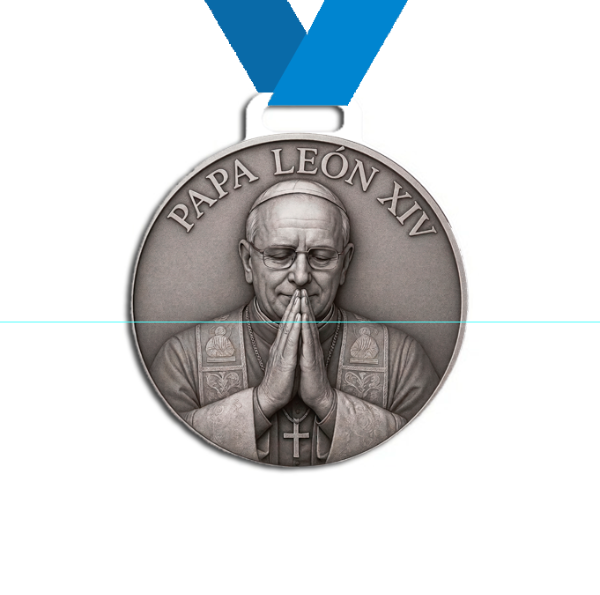 Producto - Medalla Plastica Personalizada visita Papa León XIV #30 - 8