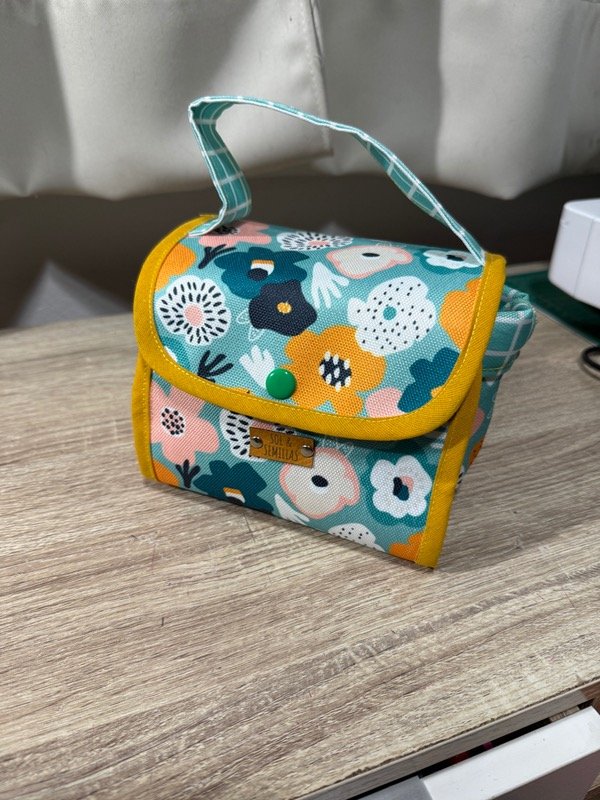 Producto - Valija porta Taza flores verde