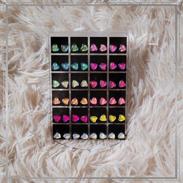 Producto - Aros corazones perlados