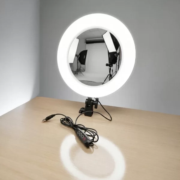 Producto - Aro Led 26cm con Espejo + trípode 2.1 mts