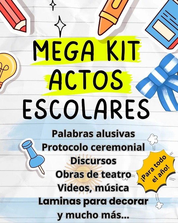 Producto - Kit actos Escolares/Efemérides