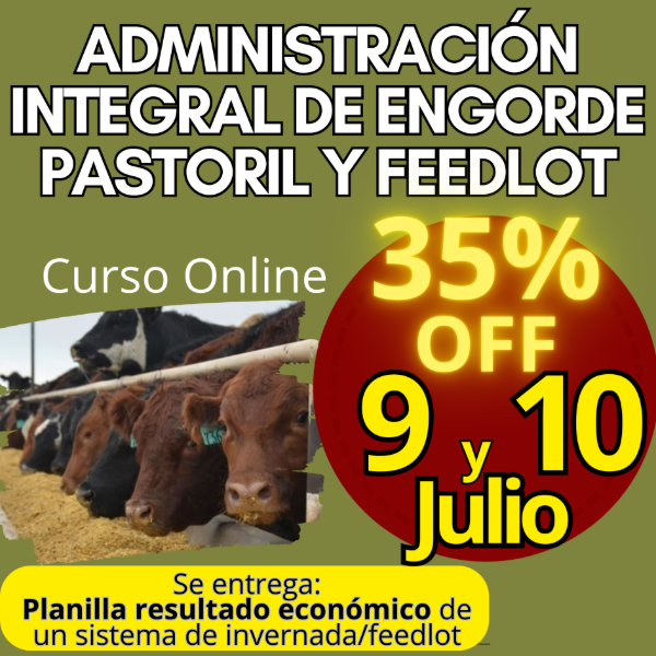 Producto - Curso Online: Administración Integral de Engorde Pastoril y Feedlot