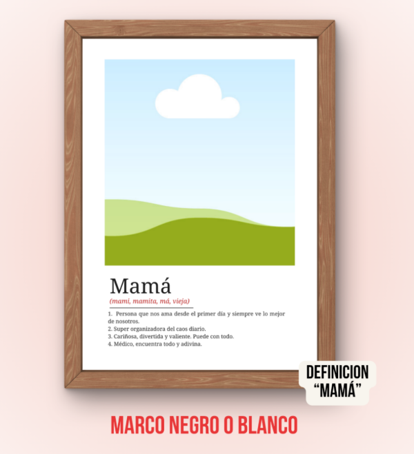 Producto - Cuadro definicion mamá -1 foto- - 0