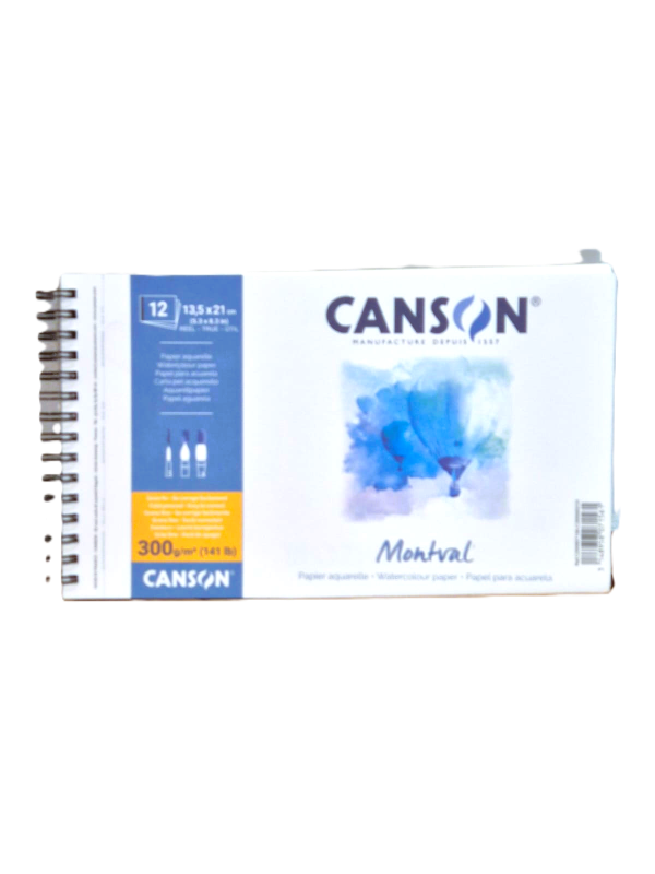Producto - BLOCK CANSON MONTVAL ANILLADO 13,5X21 CM 300 GR. X 12 HJ