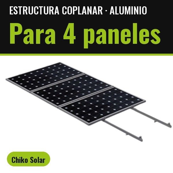 Producto - Estructura COPLANAR para 4 Paneles Solares