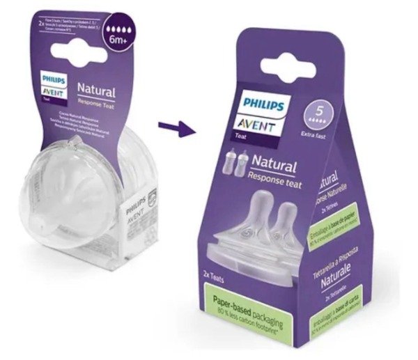 Producto - Tetina Natural Philips Avent Scf044/27 6m+ Flujo Rapido