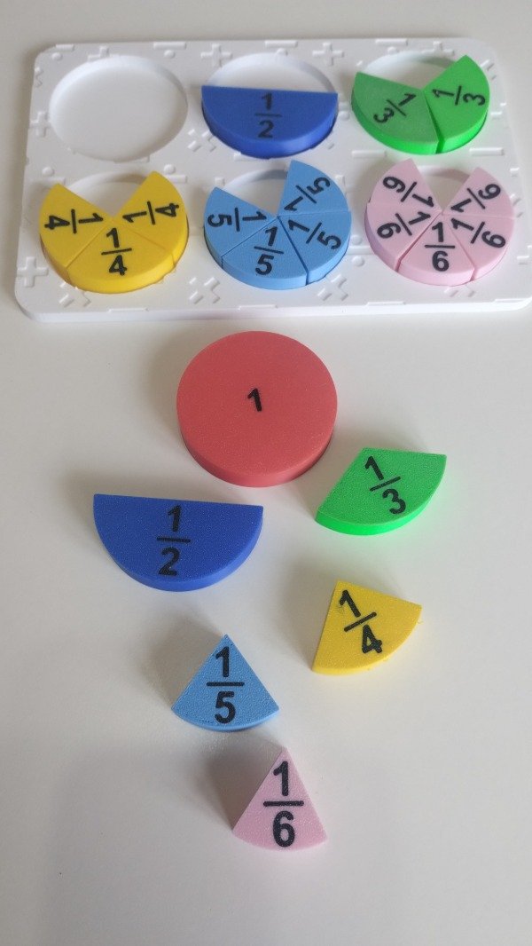 Producto - Set Didáctico Fracciones (impresión 3D) Tamaño: 13cm x 19cm - 1