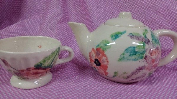 Producto - Set tetera grande y taza vintage