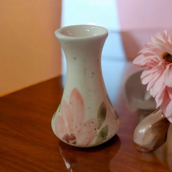 Producto - Florero difusor ceramica premium flores rosas con pintas