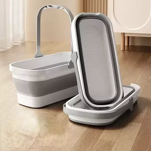 Producto - Balde Plegable P/ Mopa De Plástico Silicona 10lts 44x17x20cm
