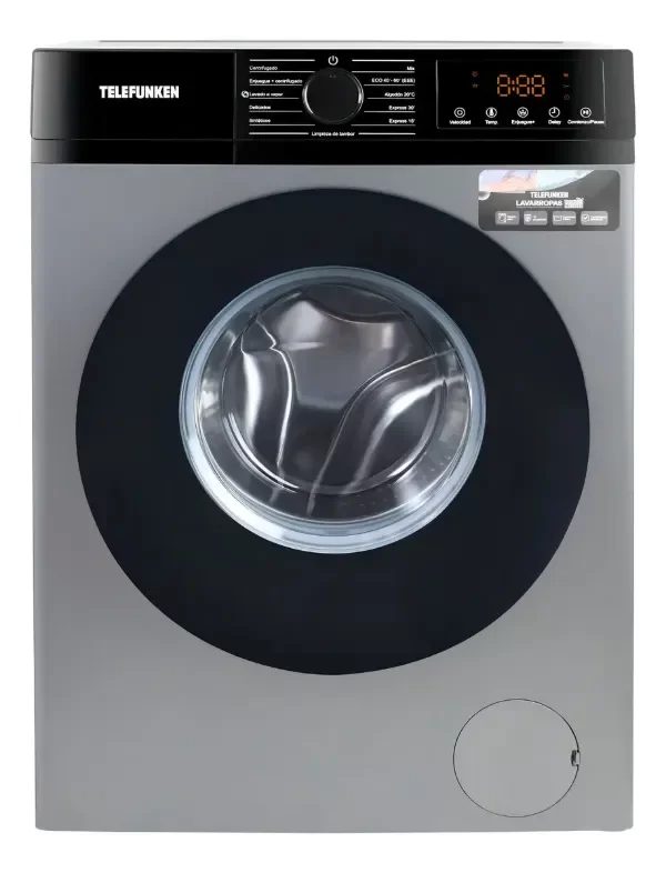 Producto - Lavarropas automatico TELEFUNKEN 8 kg 1200rpm inverter silver - 0