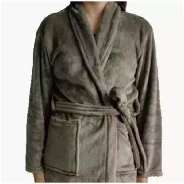 Producto - BATA FLANNEL SUPER SOFT CON CUELLO - VISON