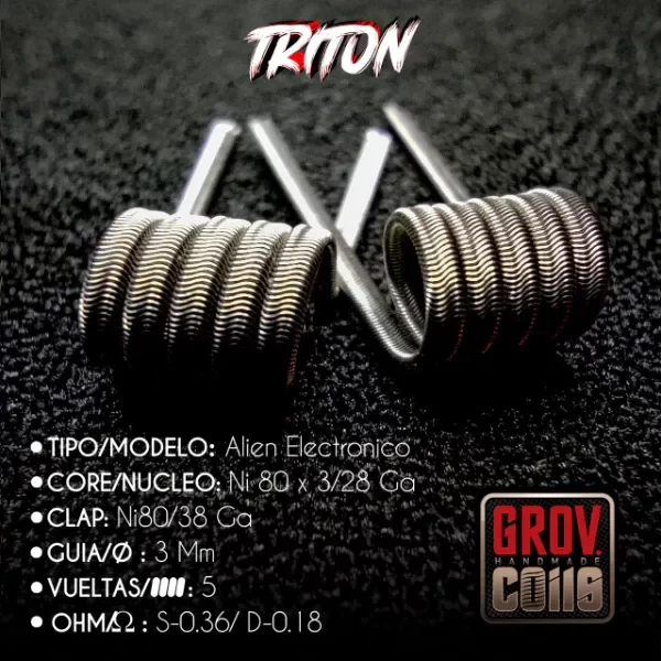 Producto - COIL PREARMADA GROV COILS TRITON (0.36ohm)