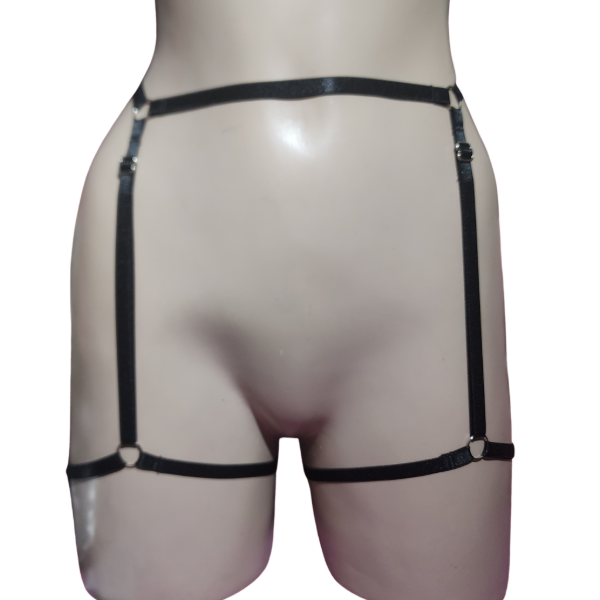 Producto - Arnés elástico negro liguero simple LC