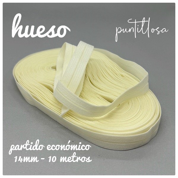 Producto - Elástico partido nacional económico HUESO 14mm - 10 metros