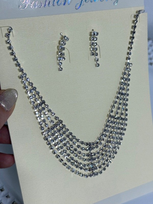 Producto - CF0026 Conjunto full strass gargantilla + aros