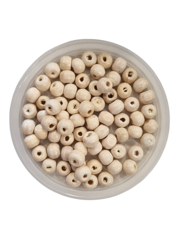Producto - CUENTAS DE MADERA BLANCO 8MM
