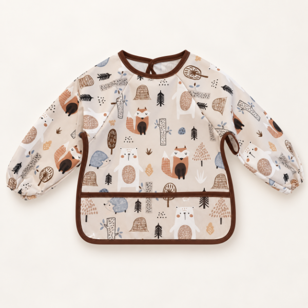 Producto - Babero de tela impermeable con mangas y bolsillo 12 a 36 meses - 5