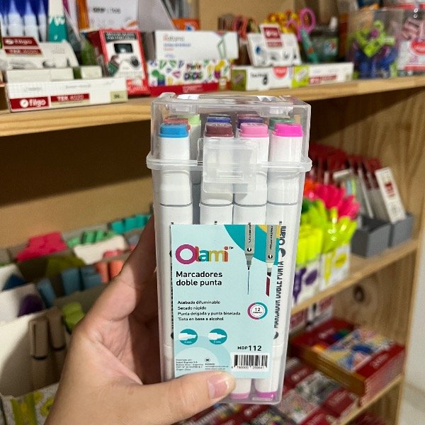 Producto - Marcadores doble punta x12 olami